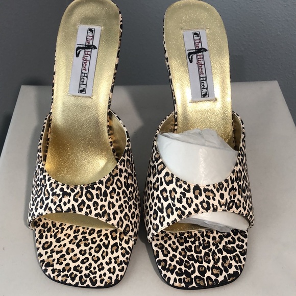 New The Highest Heel Leopard Print Sandals - Picture 7 of 10